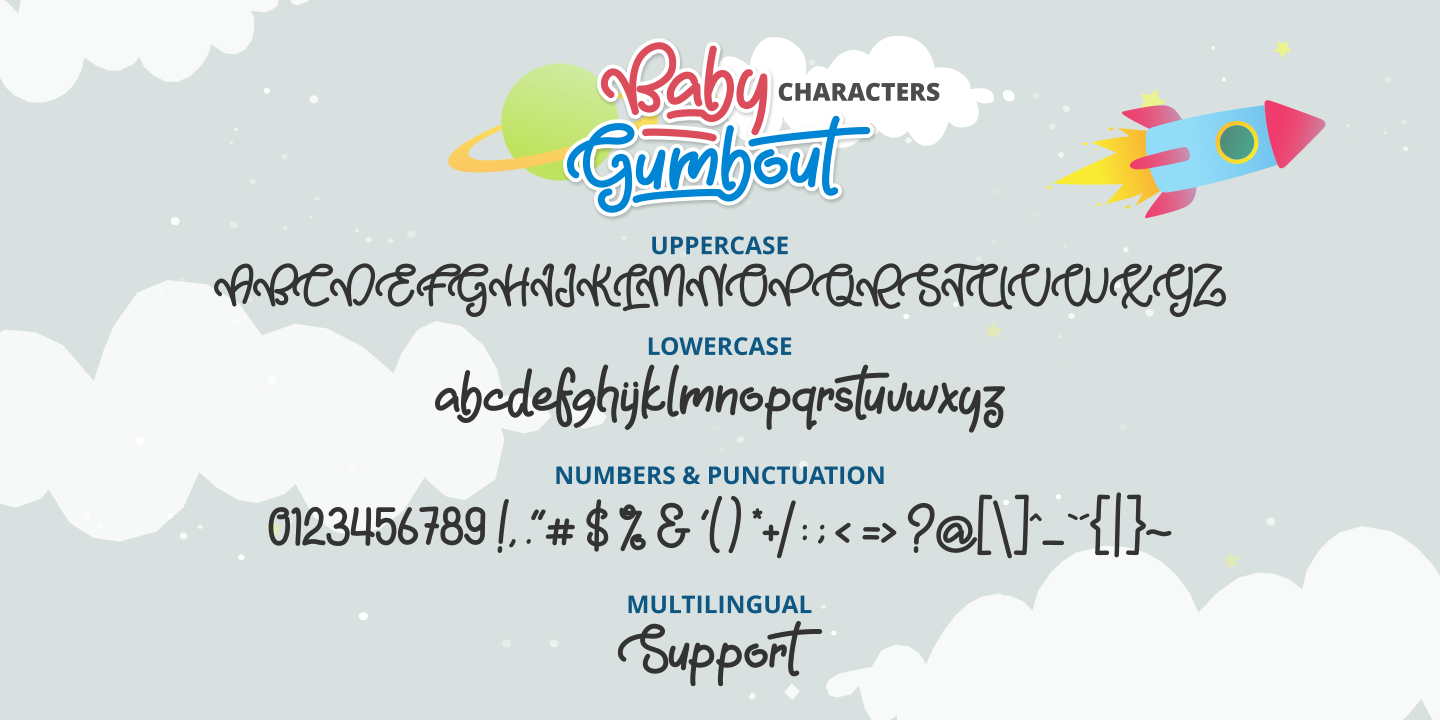 Example font Baby Gumbout #3